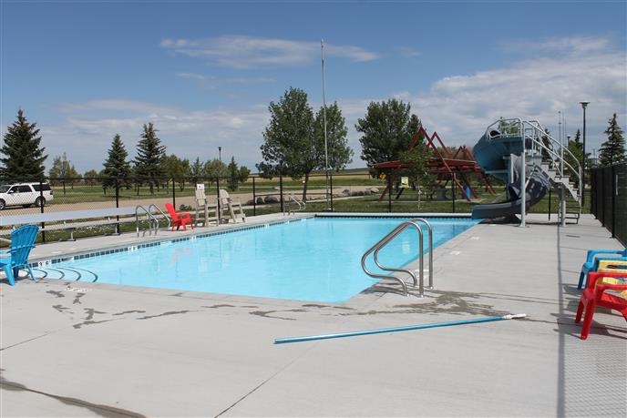 Outdoor swimming pool at the Parshall City Swimming Pool