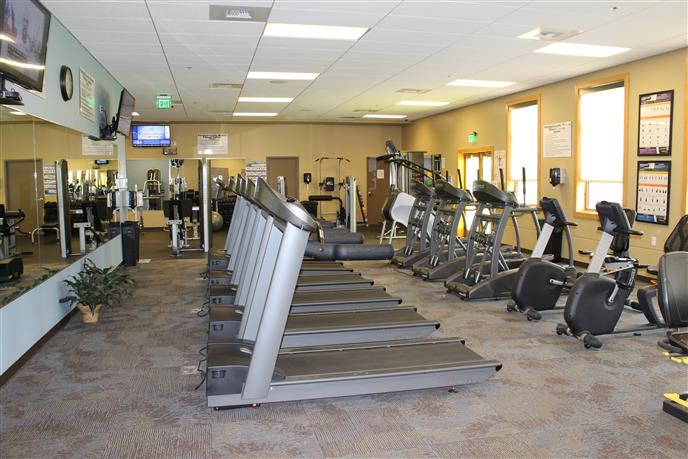 Interior of Parshall Lucky Mound Fitness Center