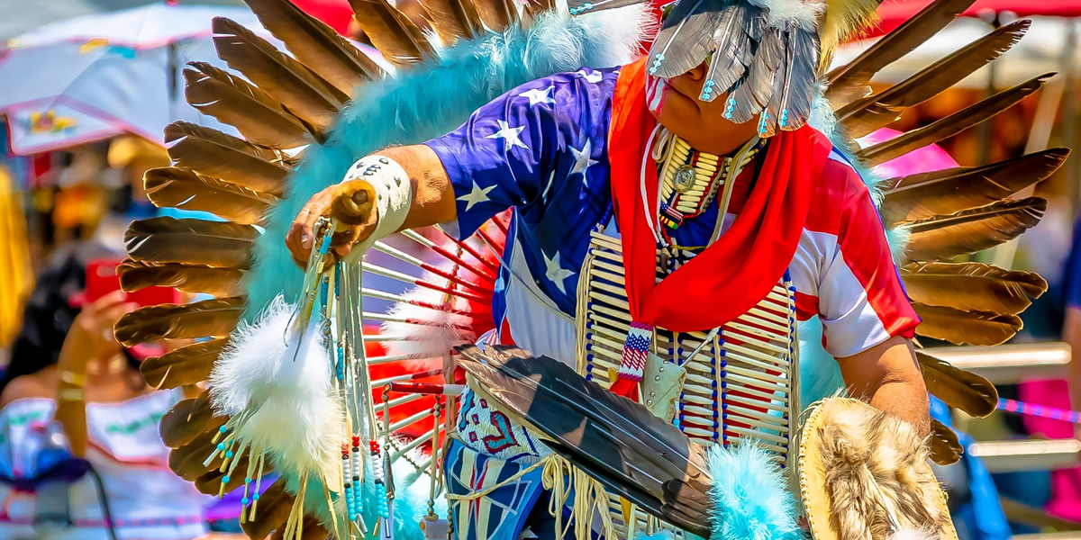 Dancers at an MHA Nation powwow